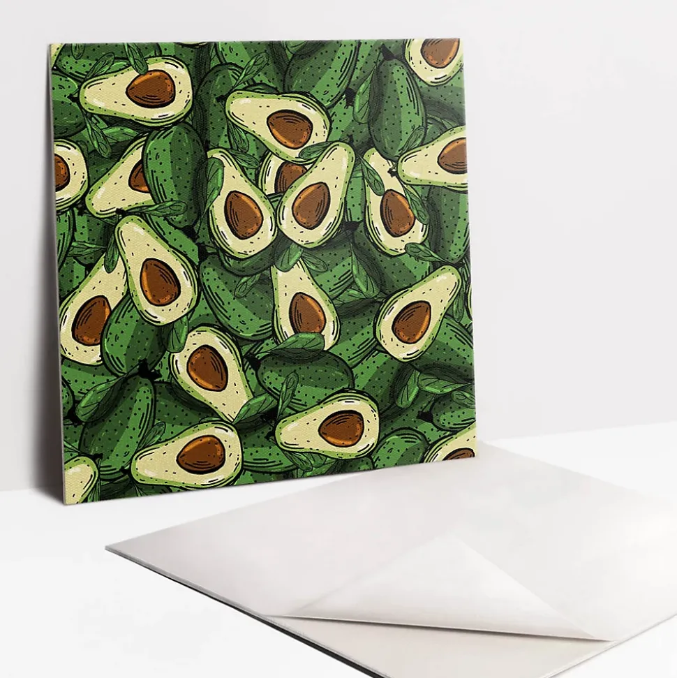 Carreaux vinyle Tulup 30x30 cm avocat vert 9 pcs