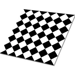 Carreaux vinyle Tulup 30x30 cm Damier incliné 9 pcs