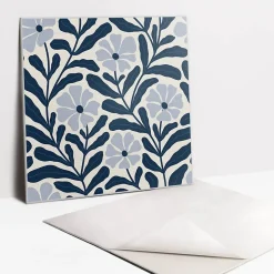 Carreaux vinyle Tulup 30x30 cm Fleurs peintes 9 pcs