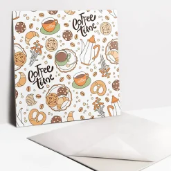 Carreaux vinyle Tulup 30x30 cm C'est l'heure du café 9 pcs
