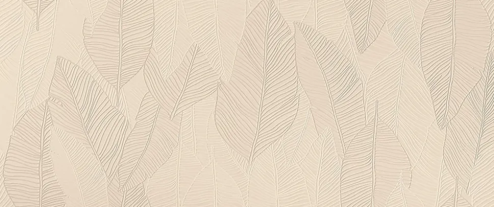 Carrelage 3D Beige Foglia 120x50x0,85 cm Mat Oresta - Mur intérieur (vendu par carton de 0,6 m²) - RO'MA CARRELAGE