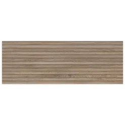 Carrelage effet Bois 3D Chêne Brut Curve 100x33,3x0,98 cm Valdoro - Mur intérieur - RO'MA CARRELAGE