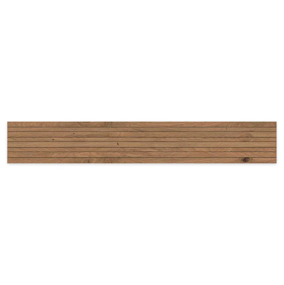 Carrelage effet Bois 3D Chêne Antico Linea 120x18,5x0,9 cm Mat Cedrano - Mur intérieur (vendu par carton de 0,666 m²) - RO'MA CARR