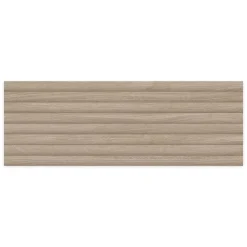 Carrelage effet Bois 3D Chêne Brun Curve 100x33,3x0,98 cm Valoren - Mur intérieur - RO'MA CARRELAGE