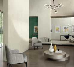 Carrelage effet Enduit Beige Lin 278x120x0,6 cm Mat Calviro - Mur intérieur (vendu par carton de 3,336 m²) - RO'MA CARRELAGE