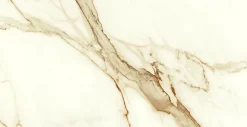 Carrelage effet Marbre Blanc Calacatta Supreme 80x40x0,85 cm Brillant Faventa - Mur intérieur (vendu par carton de 1,28 m²) - RO'M
