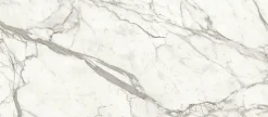 Carrelage effet Marbre Blanc Calacatta Majestic Bookmatch B 278x120x0,6 cm Brillant Faventa - Mur intérieur (vendu par carton de 3