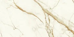 Carrelage effet Marbre Blanc Calacatta Supreme 240x120x0,9 cm Brillant Faventa - Mur intérieur (vendu par carton de 2,88 m²) - RO'
