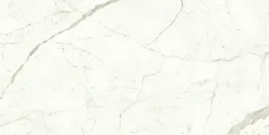 Carrelage effet Marbre Blanc Calacatta Prima 240x120x0,9 cm Brillant Faventa - Mur intérieur (vendu par carton de 2,88 m²) - RO'MA