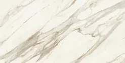 Carrelage effet Marbre Blanc Calacatta Sublime 240x120x0,9 cm Brillant Orsiano - Mur intérieur (vendu par carton de 2,88 m²) - RO'