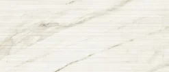 Carrelage effet Marbre 3D Blanc Calacatta Sublime Claw 120x50x0,85 cm Mat Venerio - Mur intérieur (vendu par carton de 1,8 m²) - R