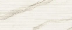 Carrelage effet Marbre 3D Blanc Calacatta Sublime Claw 120x50x0,85 cm Mat Venerio - Mur intérieur (vendu par carton de 1,8 m²) - R