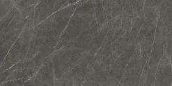 Carrelage effet Marbre Gris Ombre 240x120x0,9 cm Brillant Clarenza - Mur intérieur (vendu par carton de 2,88 m²) - RO'MA CARRELAGE