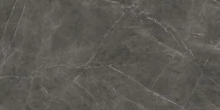 Carrelage effet Marbre Gris Ombre 240x120x0,9 cm Brillant Clarenza - Mur intérieur (vendu par carton de 2,88 m²) - RO'MA CARRELAGE