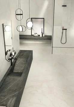 Carrelage effet Marbre Gris Ombre 278x120x0,6 cm Mat Clarenza - Mur intérieur (vendu par carton de 3,336 m²) - RO'MA CARRELAGE