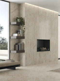 Carrelage effet Marbre Gris Celeste Ridge 118,2x59,5x0,9 cm Velours Sorvella - Mur intérieur (vendu par carton de 0,70329 m²) - RO
