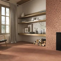 Carrelage effet Terrazzo COCCIO 60x60 rectifié Coral - Les Carreaux de Jean