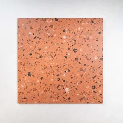 Carrelage effet Terrazzo COCCIO 60x60 rectifié Coral - Les Carreaux de Jean