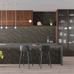 Carrelage Effet Terrazzo Hexagonal AROUSA 25,8x29 Noir - Les Carreaux de Jean