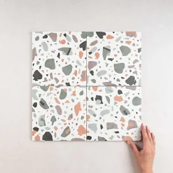 Carrelage effet Terrazzo Vert STAY 20x20 Green - Les Carreaux de Jean
