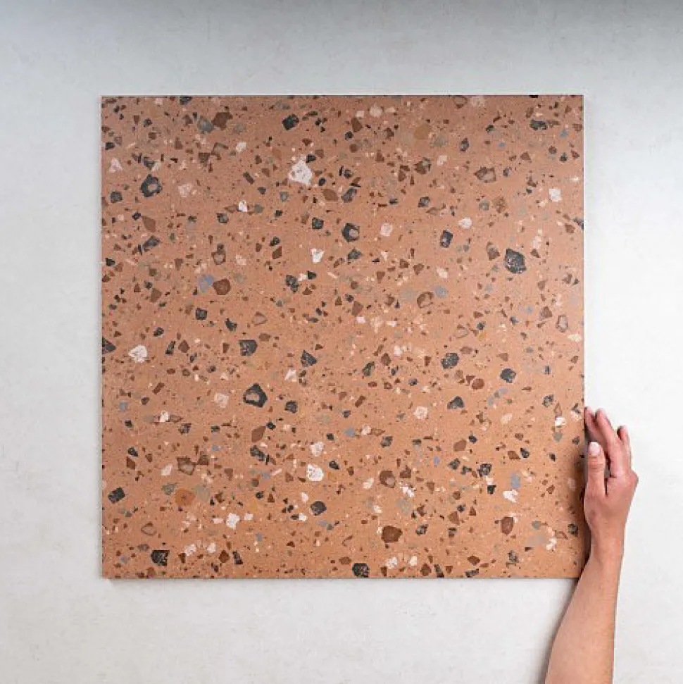 Carrelage effet Terrazzo COCCIO 60x60 rectifié Gobi - Les Carreaux de Jean