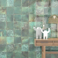 carrelage effet zellige 20x20 cm carlo jade