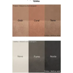 Carrelage grès cérame effet argile TERRA 120x60 cm Fumo - Motif en relief - boîte de 1.44 m2