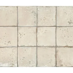 Carrelage grès cérame premium Era Cream 12x12 cm Brillant Design Rustique pour tous types de Murs.