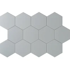 Carrelage Hexagonal Effet Béton Gris Clair Intérieur/Extérieur . Grès Cérame. Essence Pearl 14x16cm