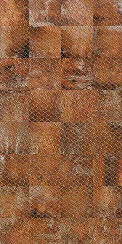 Carrelage imitant le metal 20X20 Decor Lisse Facon Ad Rouille 11mm - vendu par boite de 1 m2 soit 25 carreaux -
