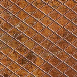 Carrelage imitant le metal 20X20 Decor Lisse Facon Ad Rouille 11mm - vendu par boite de 1 m2 soit 25 carreaux -
