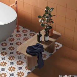 Carrelage Imitation Carreaux De Ciment 20x20 RIVOLI Terre - Les Carreaux de Jean