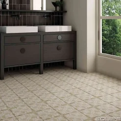 Carrelage Imitation Carreaux de Ciment ART NOUVEAU DECOR 20x20 La Rambla Biscuit - Les Carreaux de Jean