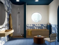 Carrelage Imitation Carreaux De Ciment 20x20 SCENARIO Decoro Mix Blu - Les Carreaux de Jean