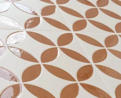 Carrelage Imitation Carreaux De Ciment 22,3x22,3 MAYARI Clay Petals - Les Carreaux de Jean