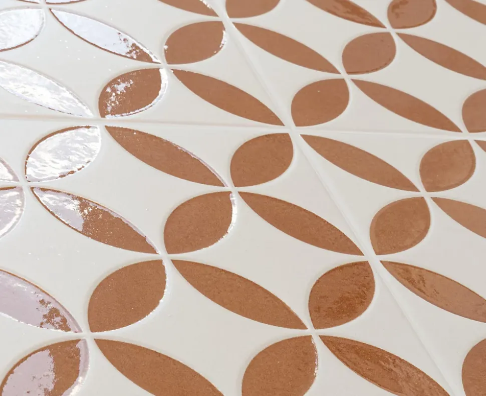 Carrelage Imitation Carreaux De Ciment 22,3x22,3 MAYARI Clay Petals - Les Carreaux de Jean