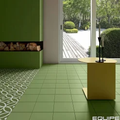 Carrelage Imitation Carreaux De Ciment 20x20 RIVOLI Bergen Verde - Les Carreaux de Jean