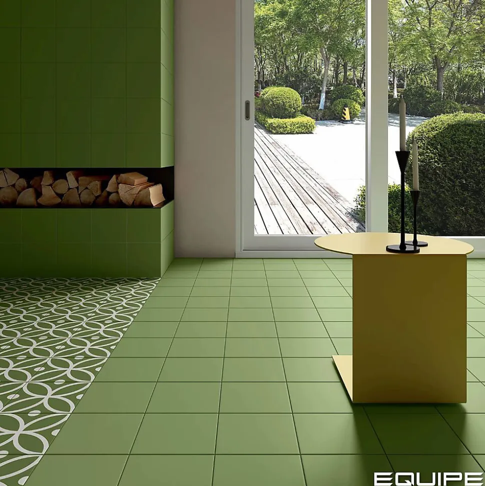 Carrelage Imitation Carreaux De Ciment 20x20 RIVOLI Bergen Verde - Les Carreaux de Jean