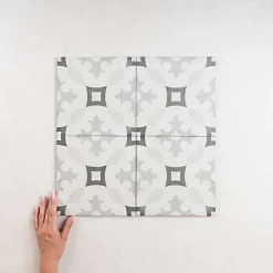 Carrelage Imitation Carreaux de Ciment ART NOUVEAU DECOR 20x20 Karlspatz Grey - Les Carreaux de Jean