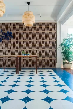 Carrelage Imitation Carreaux De Ciment 20x20 SCENARIO Tappeto 2B Blu - Les Carreaux de Jean