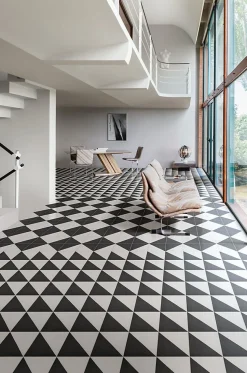 Carrelage Imitation Carreaux De Ciment 20x20 SCENARIO Tappeto 1 Nero - Les Carreaux de Jean