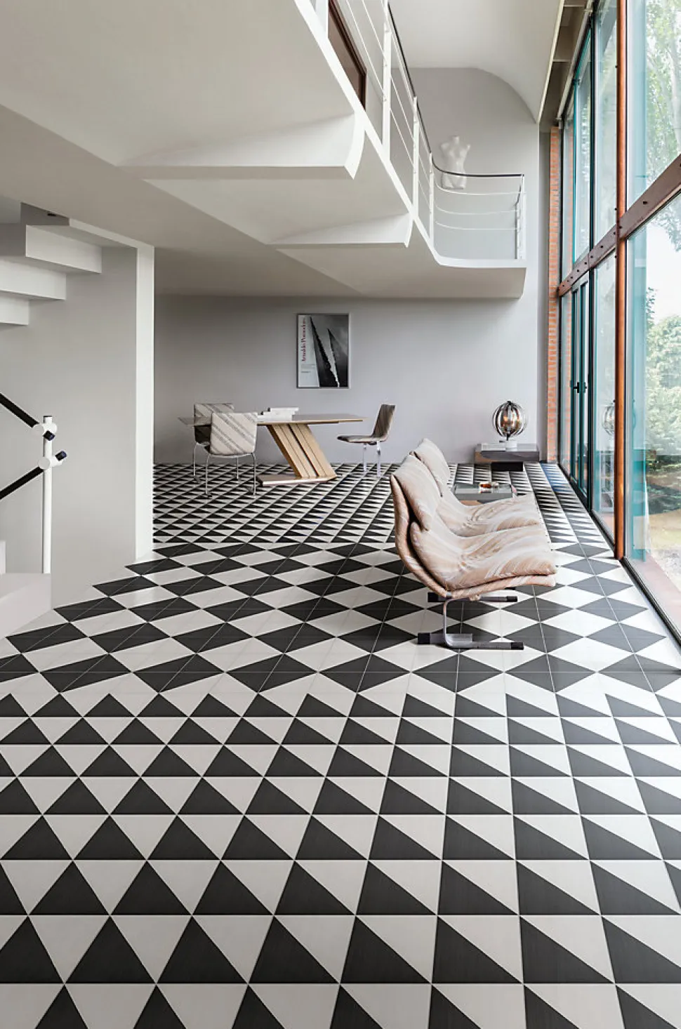 Carrelage Imitation Carreaux De Ciment 20x20 SCENARIO Tappeto 1 Nero - Les Carreaux de Jean