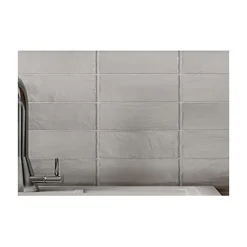 Carrelage mur effet zellige bejmat satiné gris claire 6,5x20 cm MALLORCA GREY