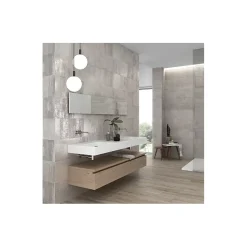Carrelage mur moderne décor paillette gris 25x75 cm MATERIKA DECOR A&B