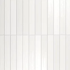 Carrelage mur Nair White Brillant 5x30. Format allongé