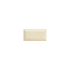 Carrelage mur relief métro parisien uni beige brillant 7,5x15 cm METRO CREAM