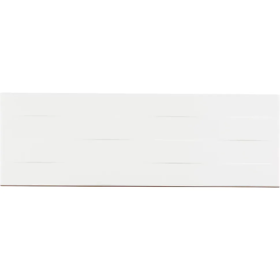 Carrelage mural blanc mat décor 3D L.60 x l.20 cm x ép.8,3 mm, Plain