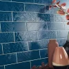Carrelage Mural Décoratif Brillant. Volga Blue 7,5x22cm