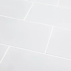 Carrelage mural intérieur blanc brillant L.60 x l.30 cm x ép.9 mm, Perouso