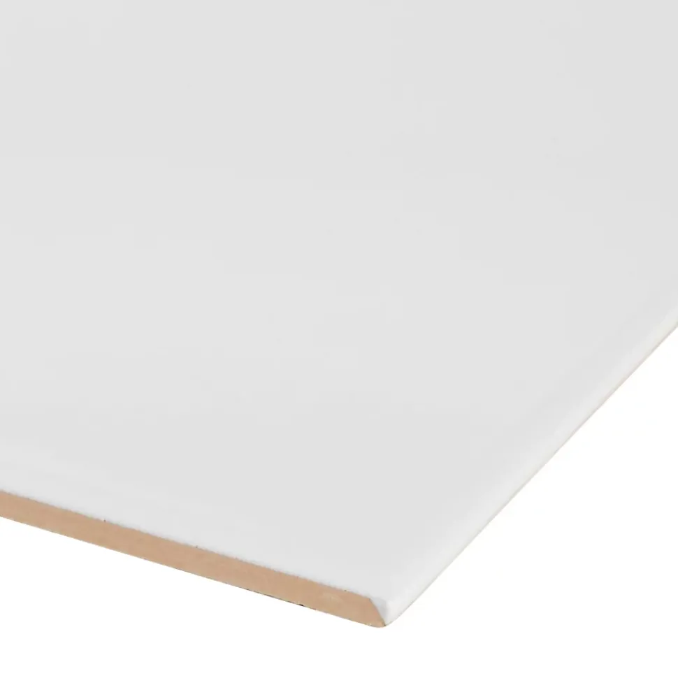 Carrelage mural intérieur blanc brillant L.20 x l.20 cm x ép.6,5 mm, Spezzia